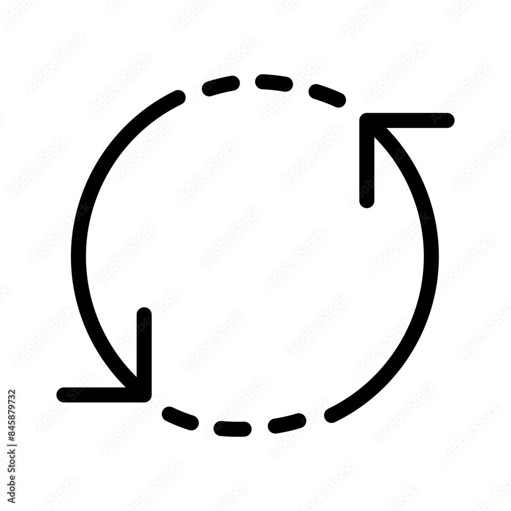 Aufkleber synchronization icon ideal for technology and data management designs