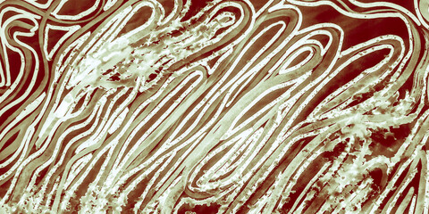 Round Fabric. Unusual Stripe. Mint Watercolor