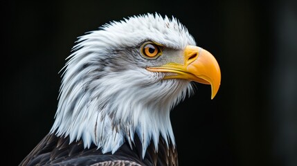 Obraz premium Close-up portrait of a bald eagle.
