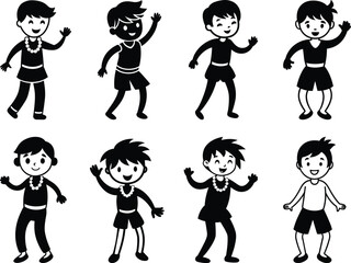 Dancer boy vector illustration