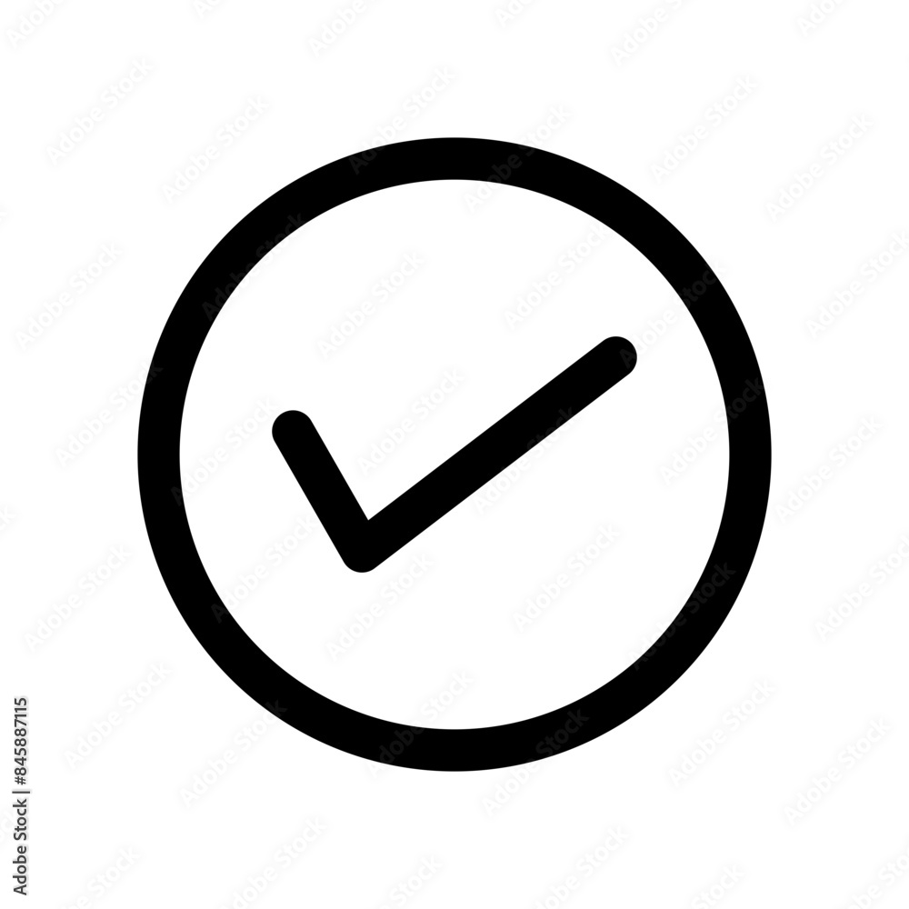 Poster Check Mark Icon Ideal for Approval and Verification Themes