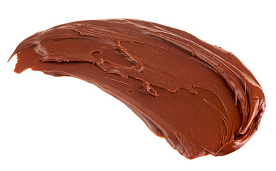 Hazelnut cream isolated on a white background. Cream chocolate spreading.