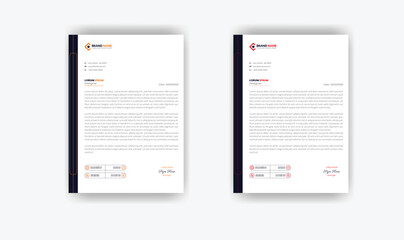 Clean corporate letterhead template design, Modern letterheads design template, Professional company letterheads template for business 