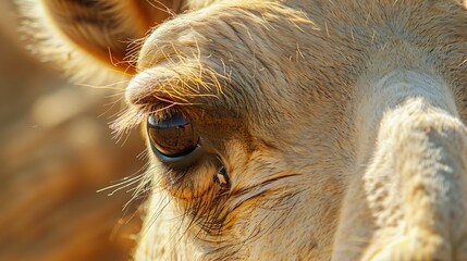 Camel face close up