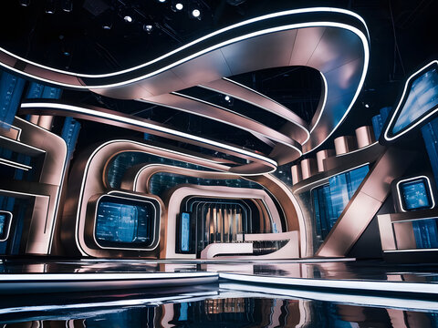 Estudio de televisi&oacute;n contempor&aacute;neo