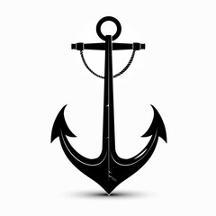 Vector illustration of ship anchor isolated