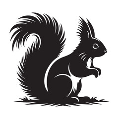 Squirrel vector silhouette