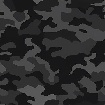 Simple Camouflage seamless pattern in Black. Military camouflage. illustration formats 4096 x 4096