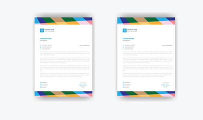 Clean corporate letterhead template design, Modern letterheads design template, Professional company letterheads template for business 