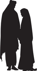 muslim couple silhouette