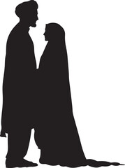 muslim couple silhouette