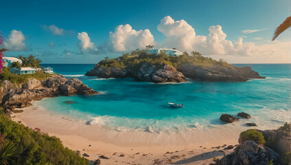 Fototapeta premium beautiful Bermuda nature,travel background paradise