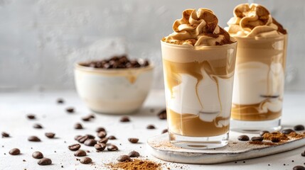 Trendy whipped coffee Iced Dalgona Coffee