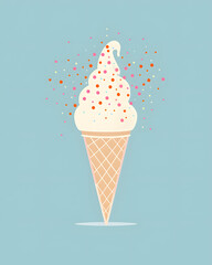 Ice cream cone illustrations for children