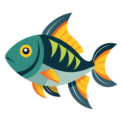 Naklejka premium Fish Vector Illustration Icon