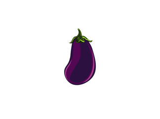 Eggplant vector illustration on white background