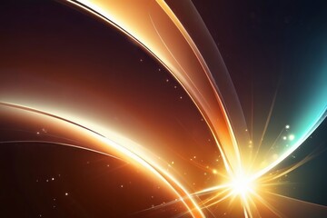 Obraz premium Colourful glare on a dark background.