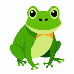 Charming Frog Vector Illustrations on White Background: Perfect for Design Projects