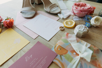 Wedding Spring time flat lay