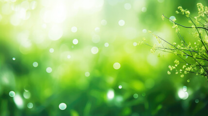 Obraz premium Green Nature Meadow Background Copy Space