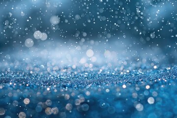 Sparkling blue and white lights are shining brightly on a blue background