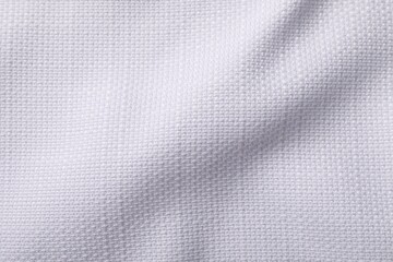 Texture of white fabric as background, top view