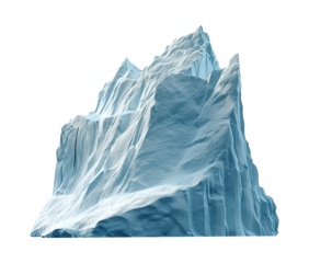 An iceberg isolated on transparent background