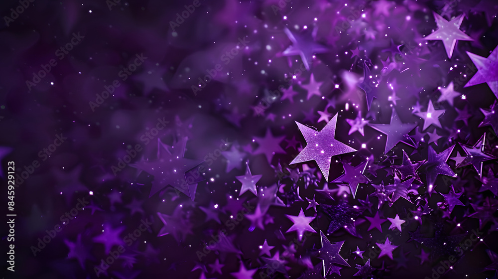 Poster image purple star background