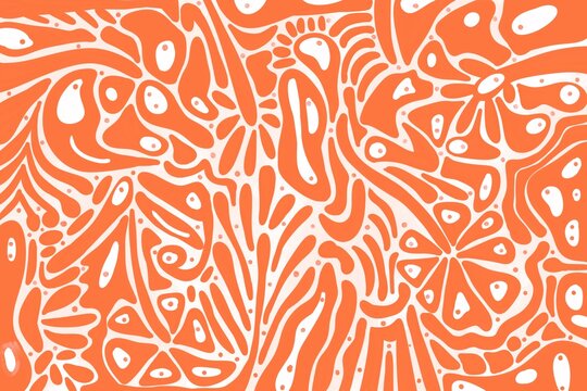 Orange and white pattern illustration