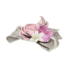 Illustration sweet marshmallow, vanilla, napkin .  For cards, congratulations, menus, restaurants, bistros, cafes, shops, parties. 