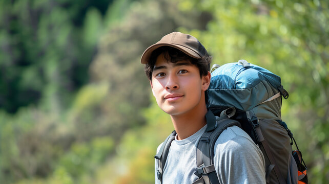 asian young outdoor travel backpacker Asian Man Hiking Images – Browse 39,322 Stock Photos, Vectors, and Video