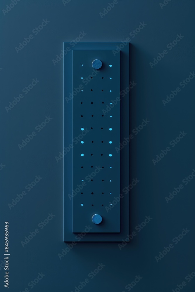 Poster A close-up shot of a single button on a wall with a detailed texture and design