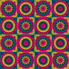 Pattern with crochet granny square wallpaper handmade decorative art design print 