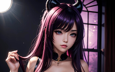 Beautiful 3d art with curvy girl