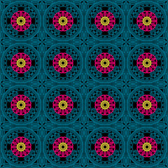 Pattern with crochet granny square wallpaper handmade decorative art design print 