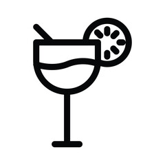 Icono de vector de bebida sobre fondo blanco. copas de vino para celebraci&oacute;n