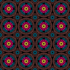 Pattern with crochet granny square wallpaper handmade decorative art design print 