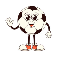 Groovy Soccer Character: Funky Sports Design