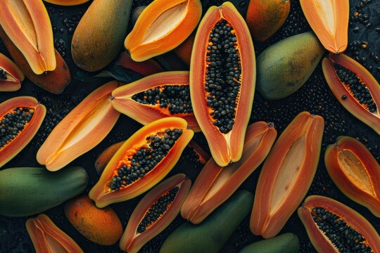 A close-up shot of a bunch of papanas, a type of fruit