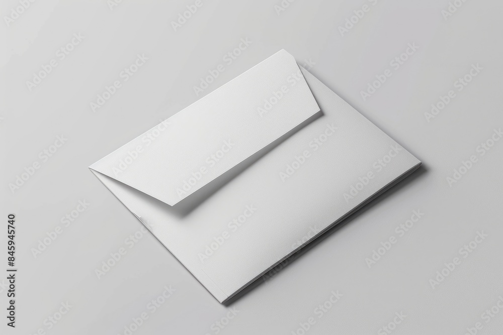 Poster two white envelopes placed on a gray surface, ready to be opened or sent