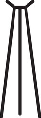 Coat stand fill icon. Hanger in lobby or hallway. Item of furniture to hung coat. Interior of room in house For Personal And Commercial Use. vector for apps and website on transparent background.