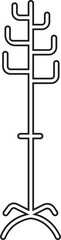 Obraz premium Coat stand line icon. Hanger in lobby or hallway. Item of furniture to hung coat editable stock. Interior of room in house For Personal And Commercial Use for app and website on transparent background