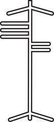 Coat stand line icon. Hanger in lobby or hallway. Item of furniture to hung coat editable stock. Interior of room in house For Personal And Commercial Use for app and website on transparent background