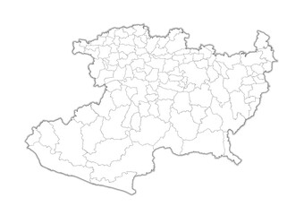 Obraz premium Municipios del estado de Michoacán, México