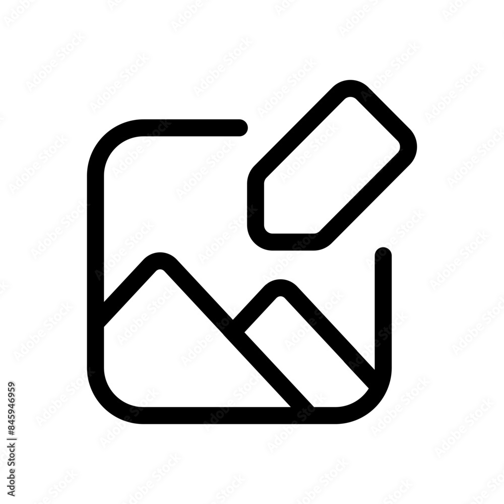 Poster edit image icon ideal for graphic design and photo editing