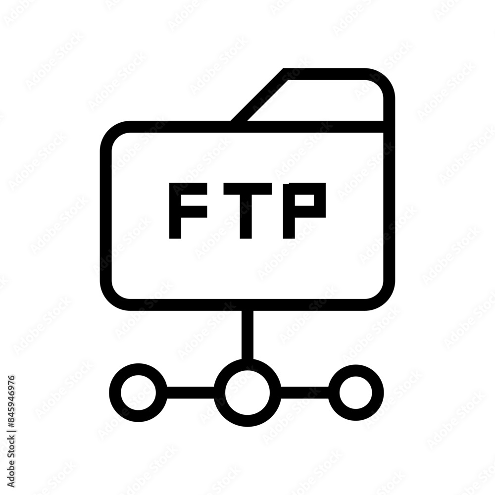 Poster FTP Navigate Up Icon Perfect for File Transfer and Internet Themes
