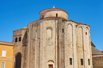 Roofs and buildings in old city of Zadar Croatia.