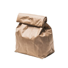 Obraz premium Isolated PNG Brown Paper Bag, GENERATIVE AI