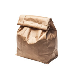 Obraz premium Isolated PNG Brown Paper Bag, GENERATIVE AI