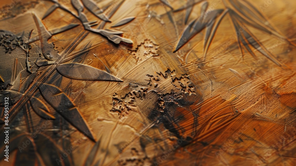 Poster Close-up view of scissors on a table